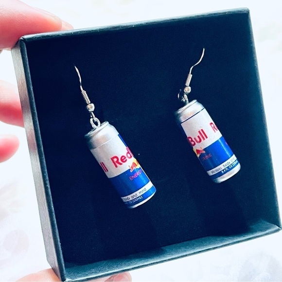 NWT Red Bull Energy Drink Drop Earrings - Picture 9 of 10